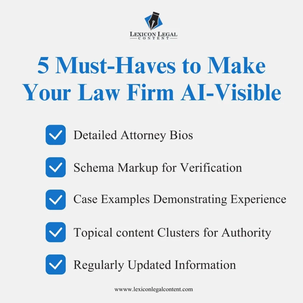 5 Must Haves To Make Your Law Firm Ai Visible