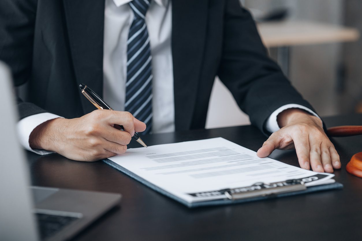 A Lawyer Drafting A Document