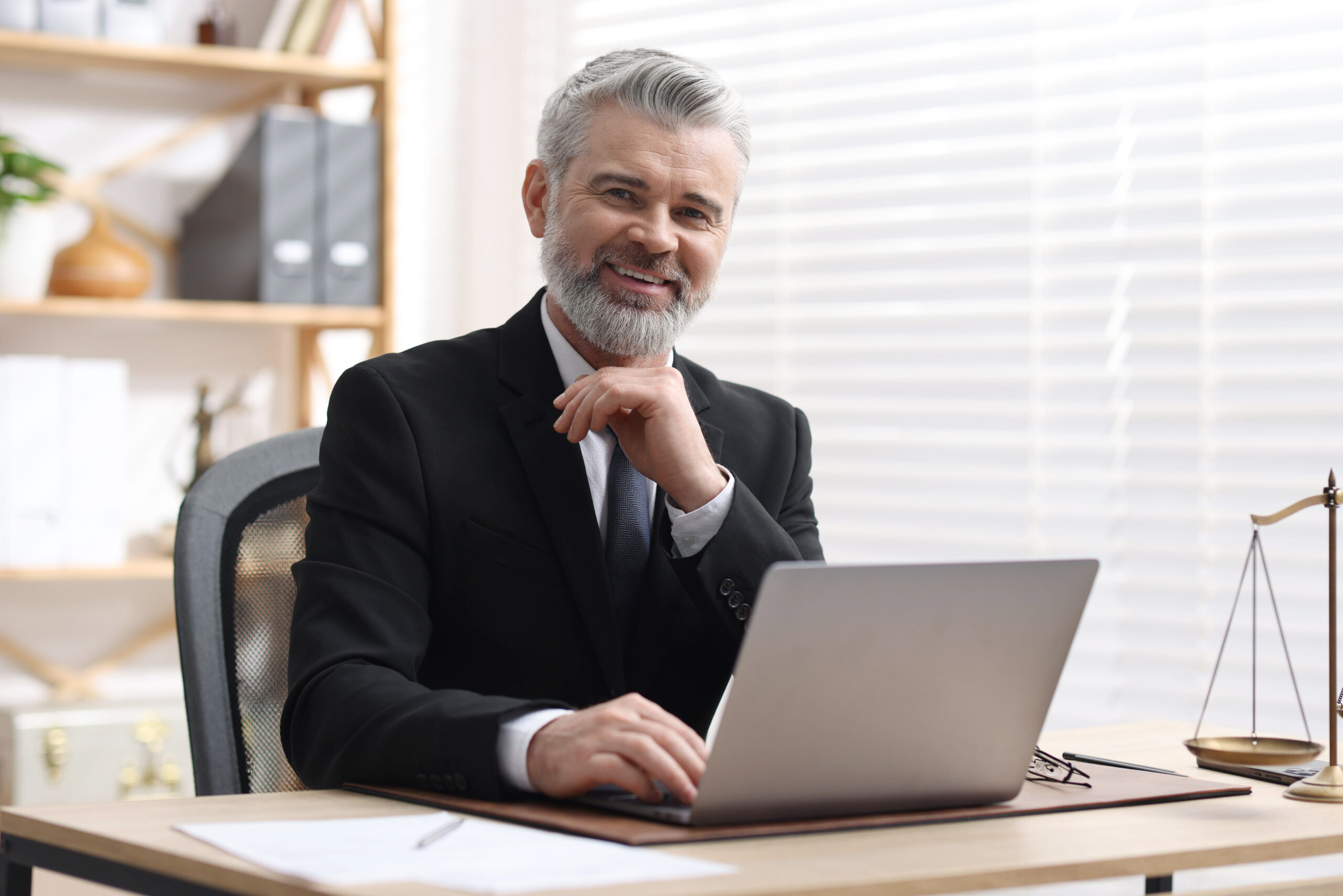 Ai Content Writing Law Firms Attorney Review Laptop